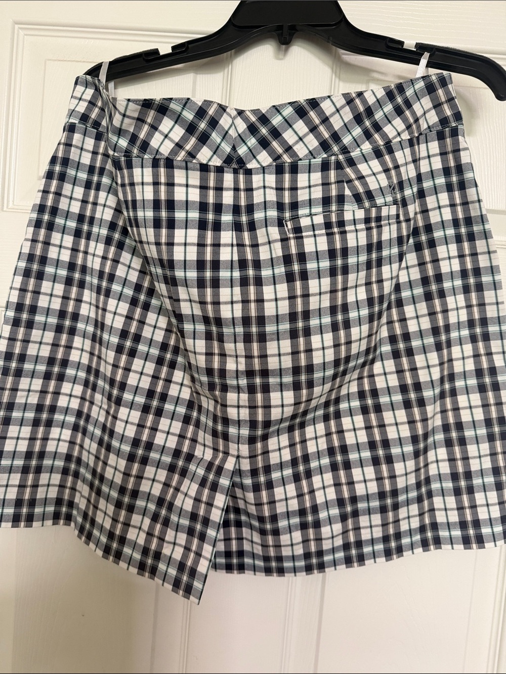 Izod Navy and White Plaid Mini Skirt - Picture 5 of 6